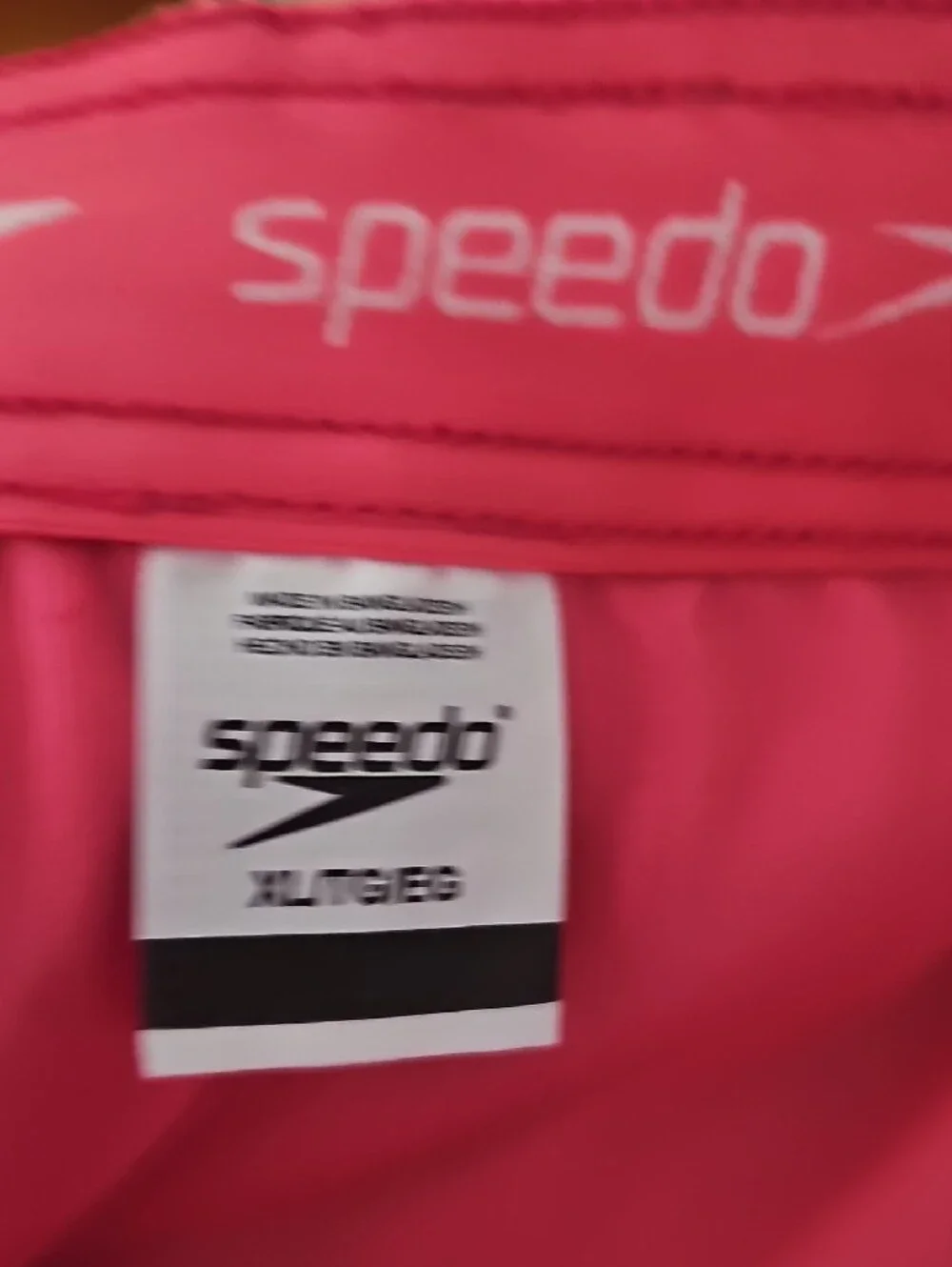 Speedo Men’s Multicolor Abstract Swim Trunks - Pink, Orange, Blue XL